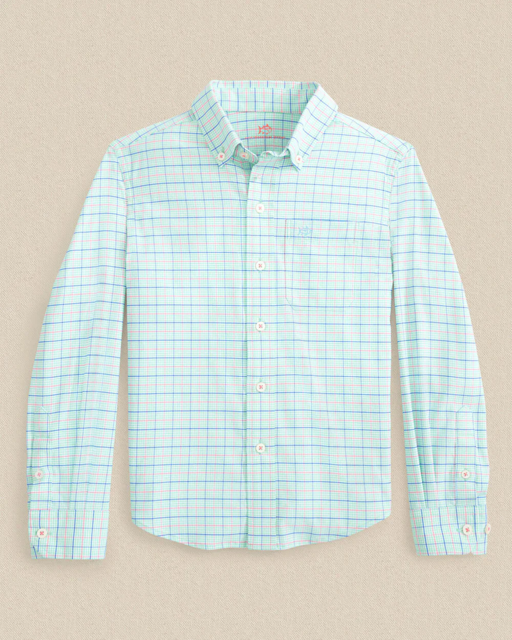 Southern Tide Boys Edisto Island Plaid Coastal Breeze® Sport Shirt - Image 2