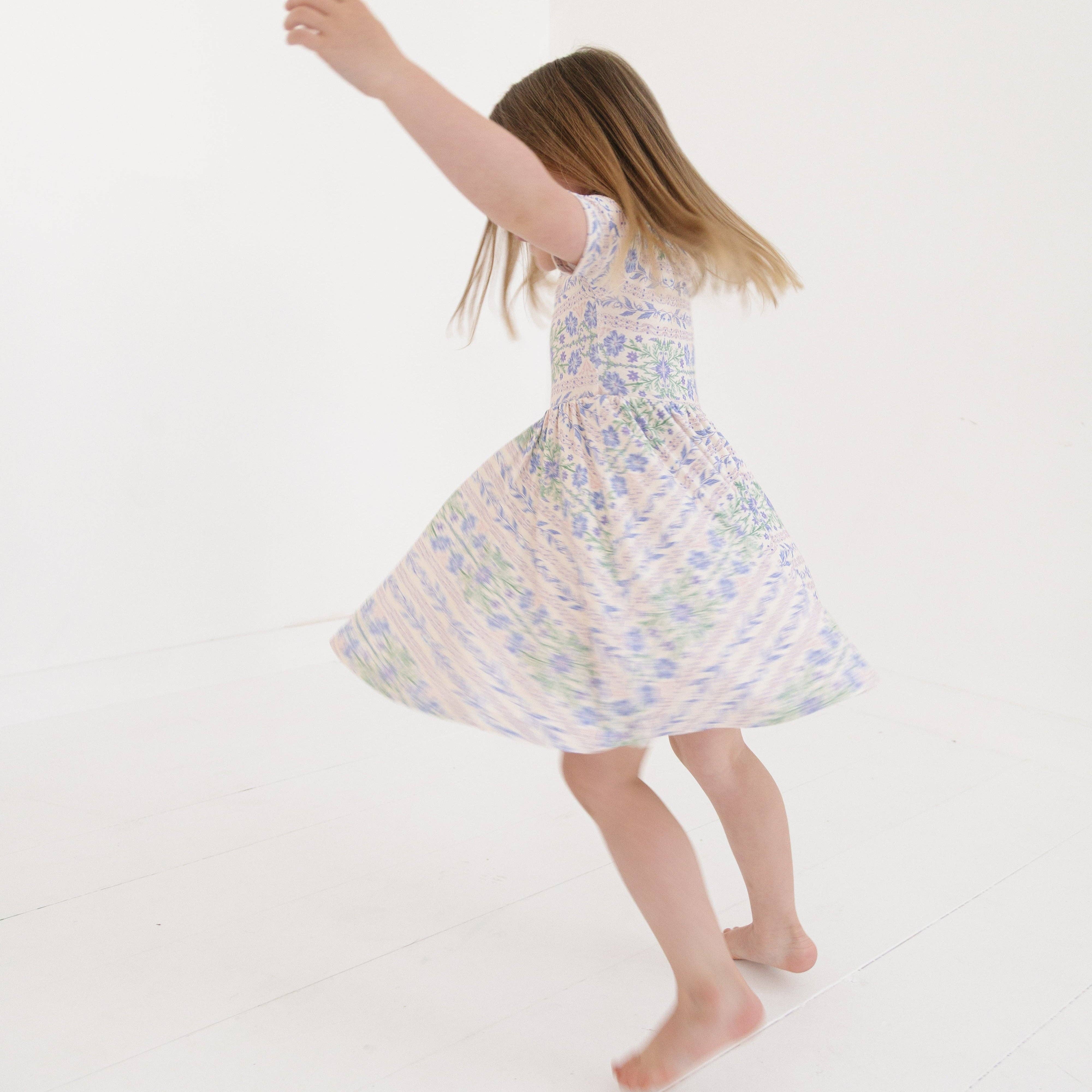 Spring Cascade Bamboo Twirl Dress: 4T - Image 4