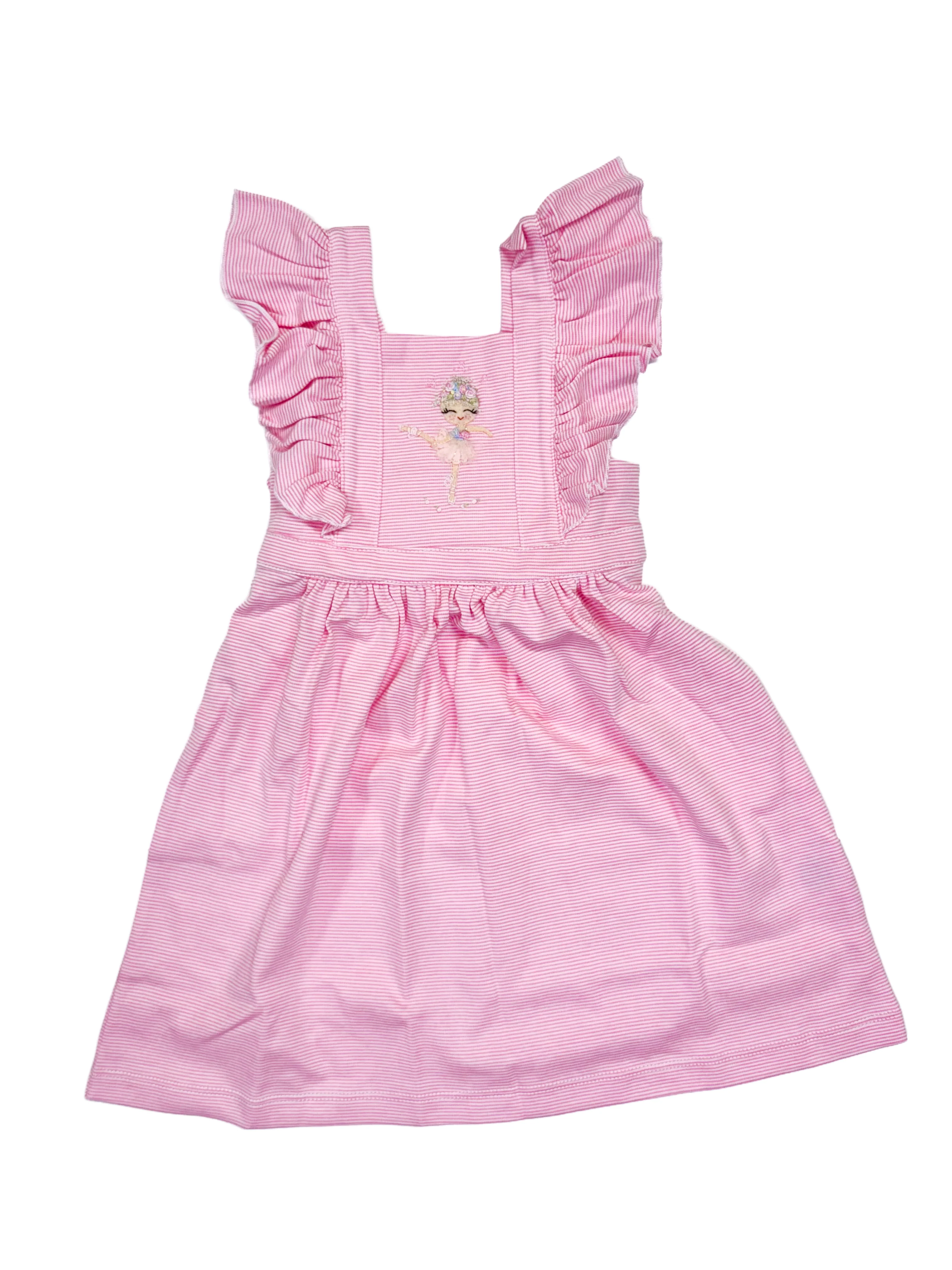 Squiggles Twirly Pinafore Dress with Bow - Image 2
