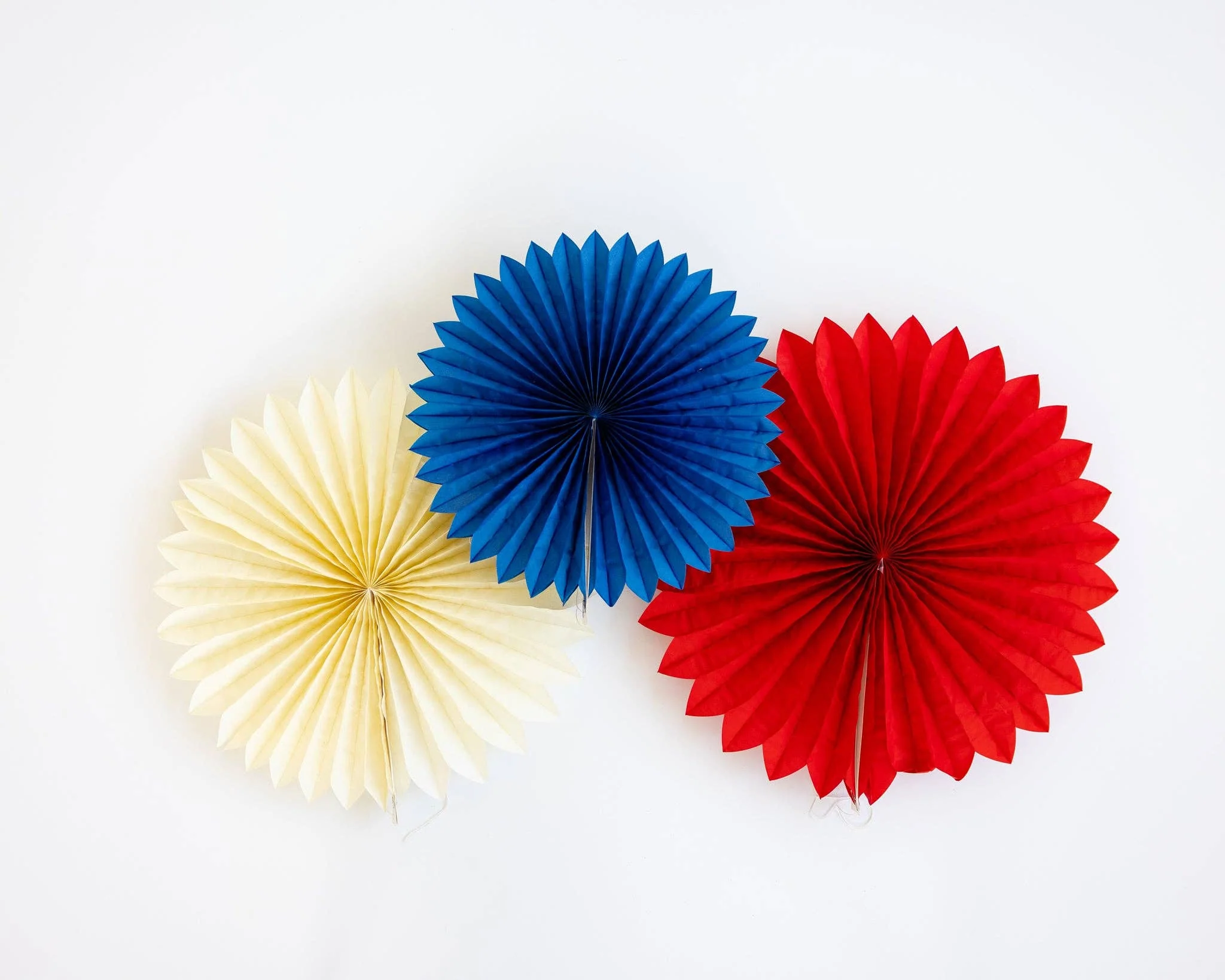 SSP1002 - Red White and Blue Tissue Party Fans - Image 8