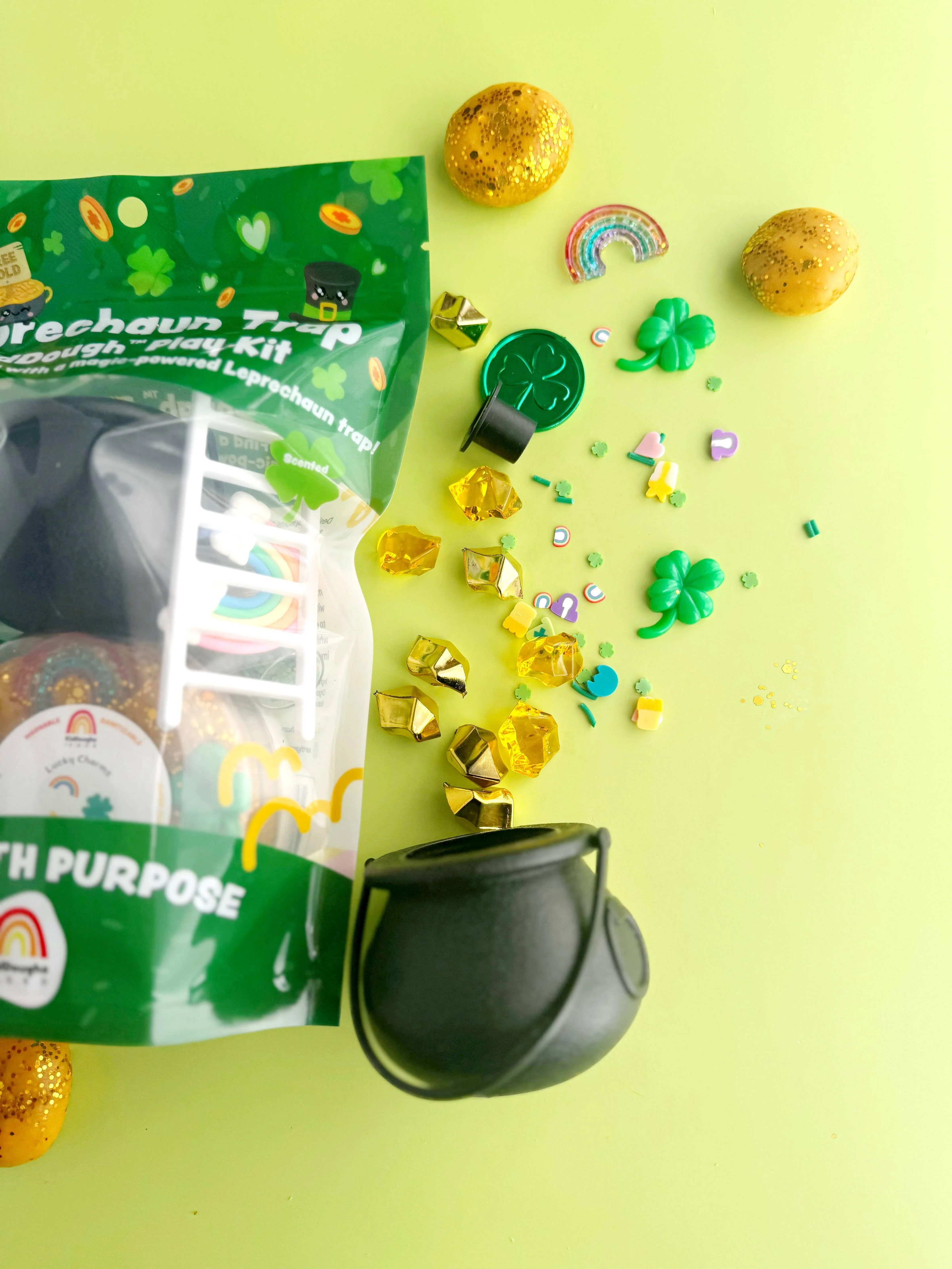 St. Patrick's Leprechaun Trap KidDough Play Kit - Image 2