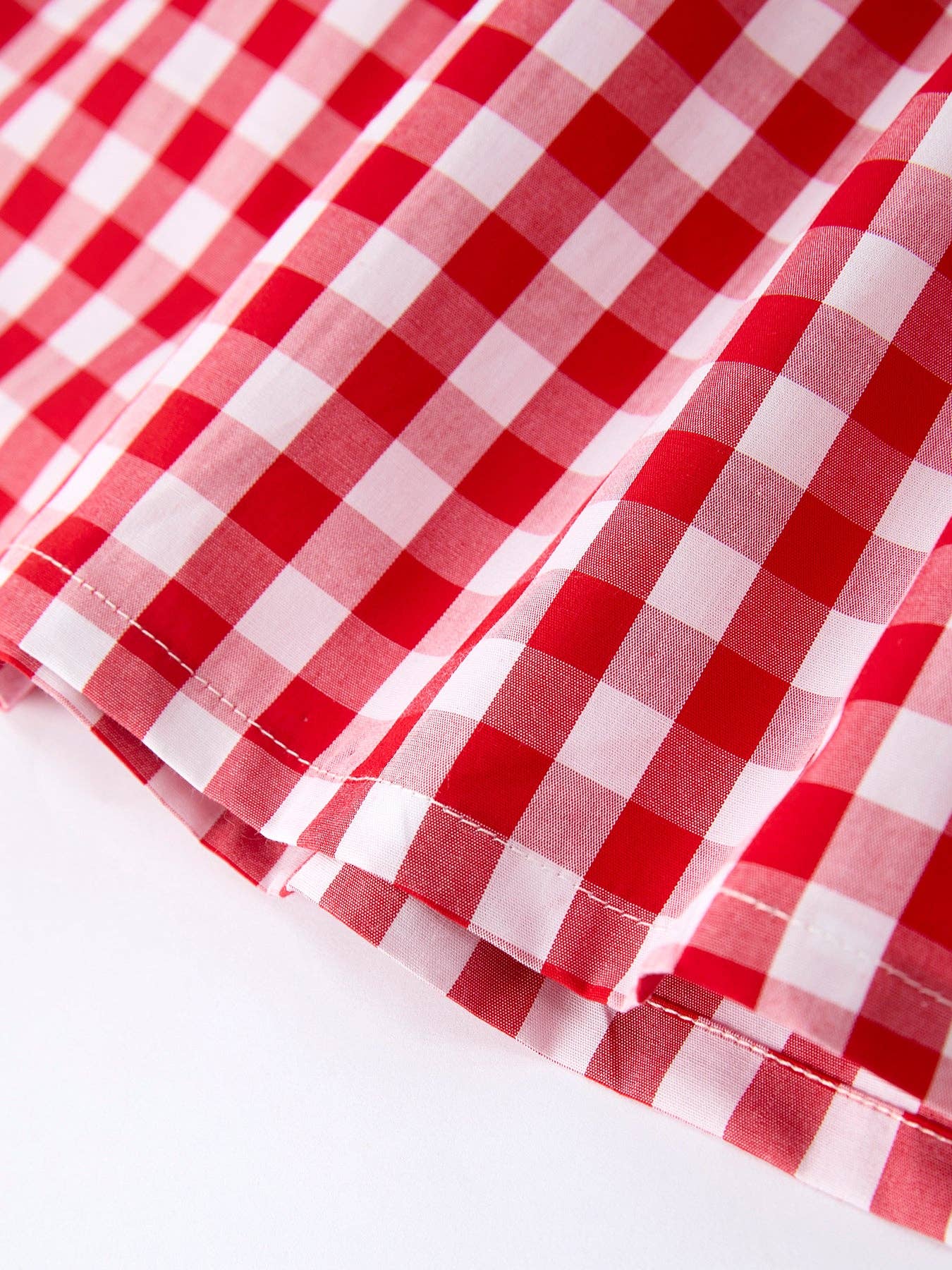 Summer Plaid Smocked Ruffle Dress - Image 6