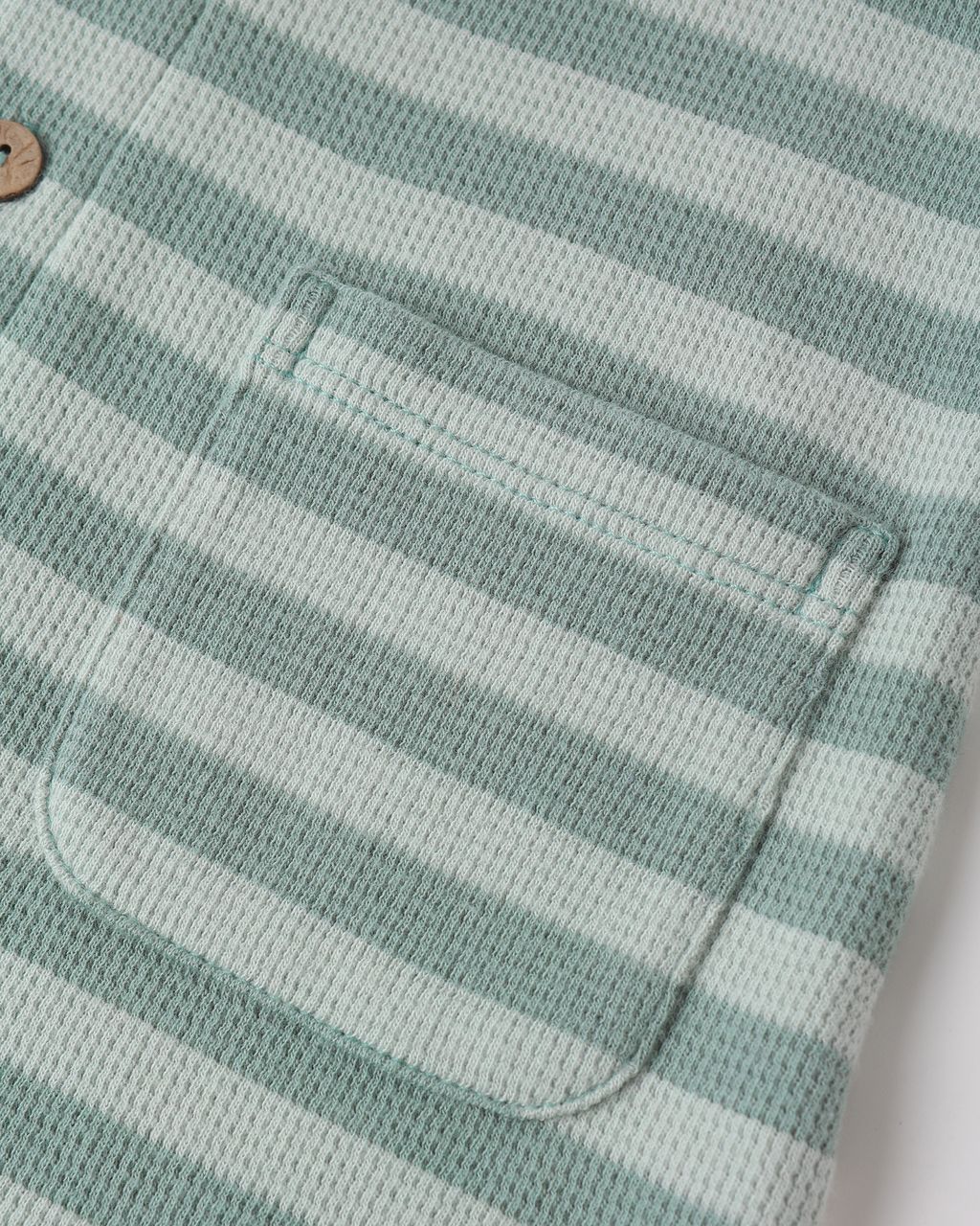 SUMMER WAFFLE JUMPSUIT SEA GREEN STRIPE - Image 5