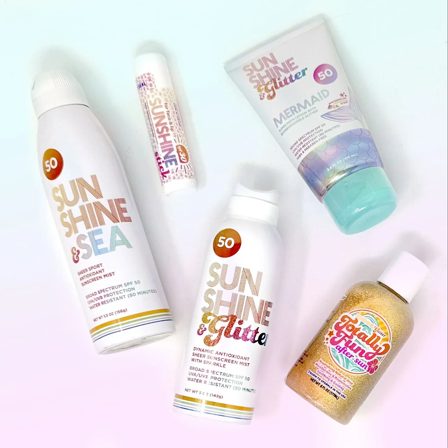 Sunshine & Glitter Mermaid SPF 50 Biodegradable Glitter Sunscreen - Image 4