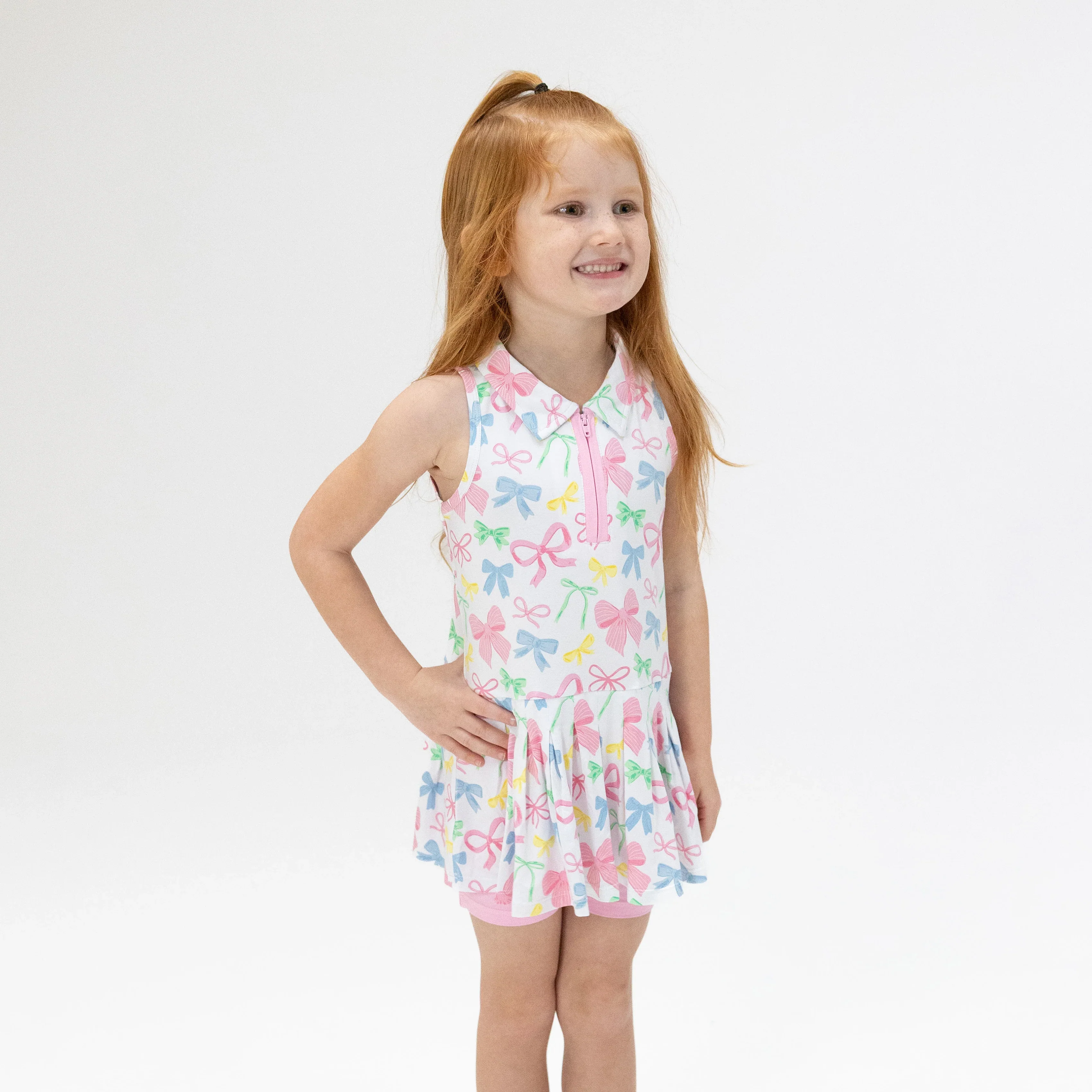 Sweet Bows - Polo Tennis Dress with Cartwheel Short - Image 2