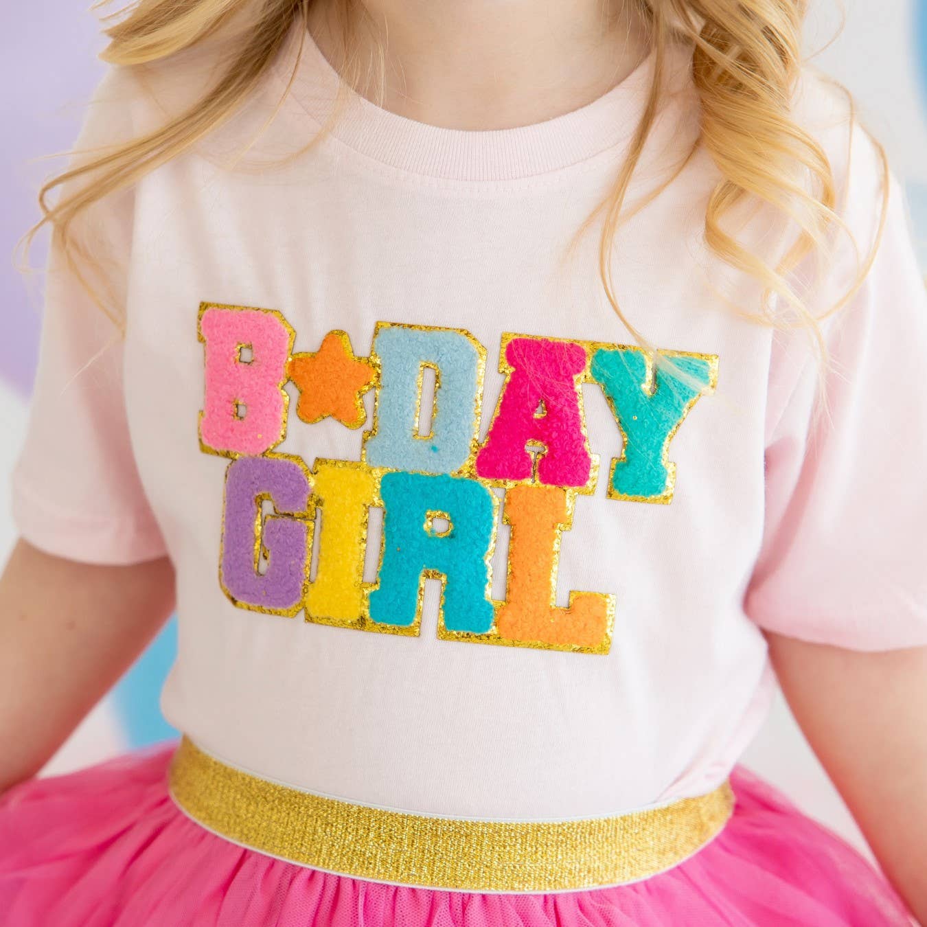 Sweet Wink Birthday Girl Patch Short Sleeve T-Shirt - Ballet Pink - Image 3