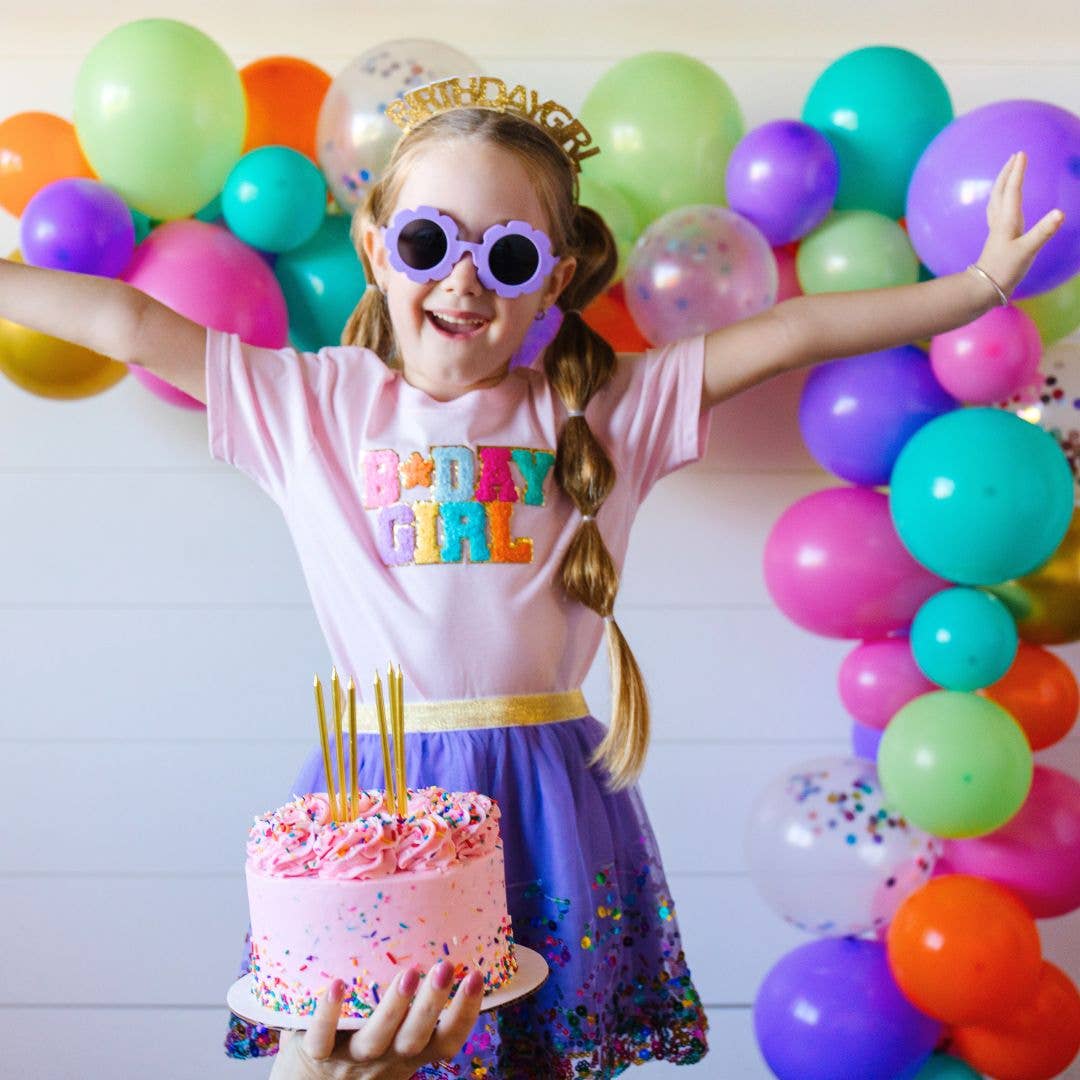 Sweet Wink Birthday Girl Patch Short Sleeve T-Shirt - Ballet Pink - Image 4