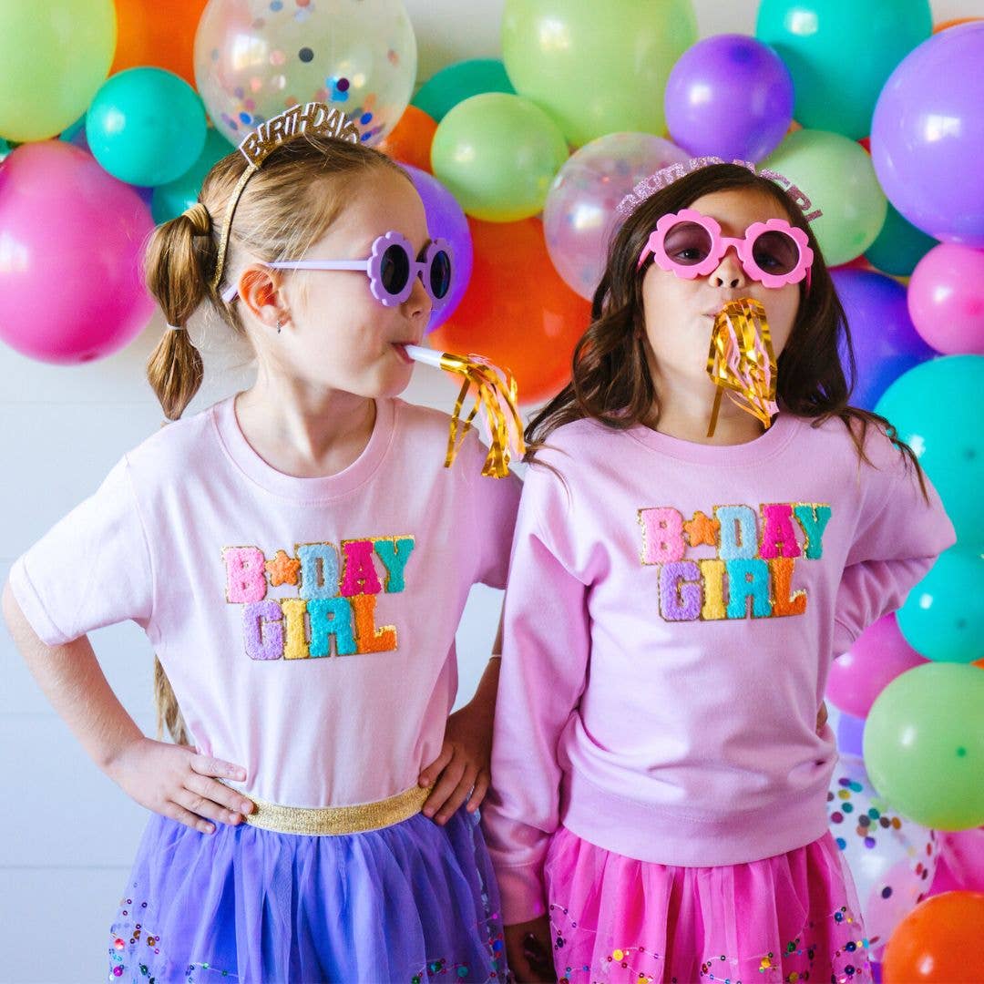 Sweet Wink Birthday Girl Patch Short Sleeve T-Shirt - Ballet Pink - Image 5