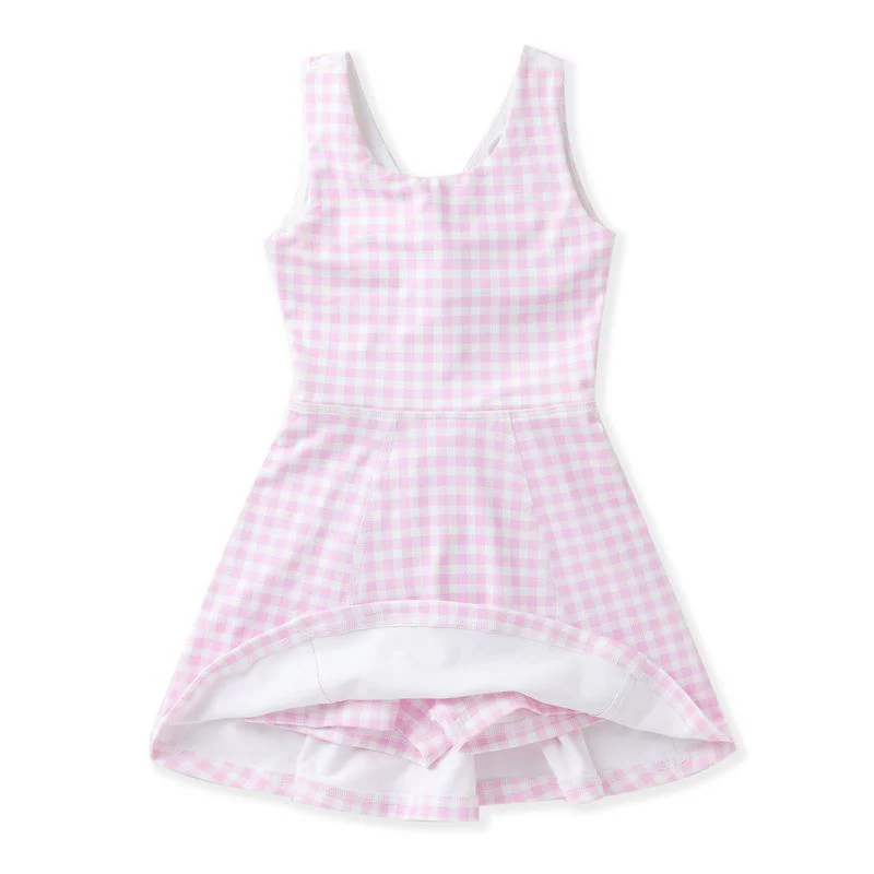 Swoon Pink Gingham Active Tennis Dress - Image 2