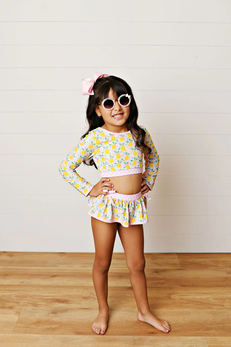 Swoon Pink Gingham and Lemon Bikini - Image 2