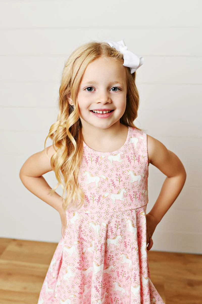 Swoon Pink Unicorn Flair Dress - Image 4