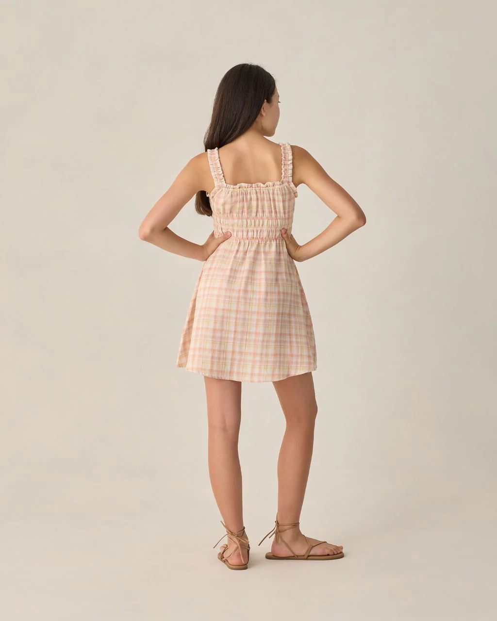 RYLEE + CRU TEEN JANE MINI DRESS SUMMER PLAID - Image 6