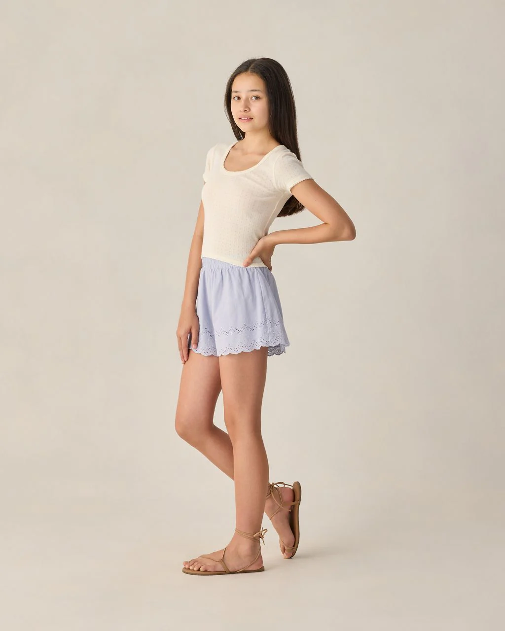 TEEN REMI SHORTS PERIWINKLE - Image 5