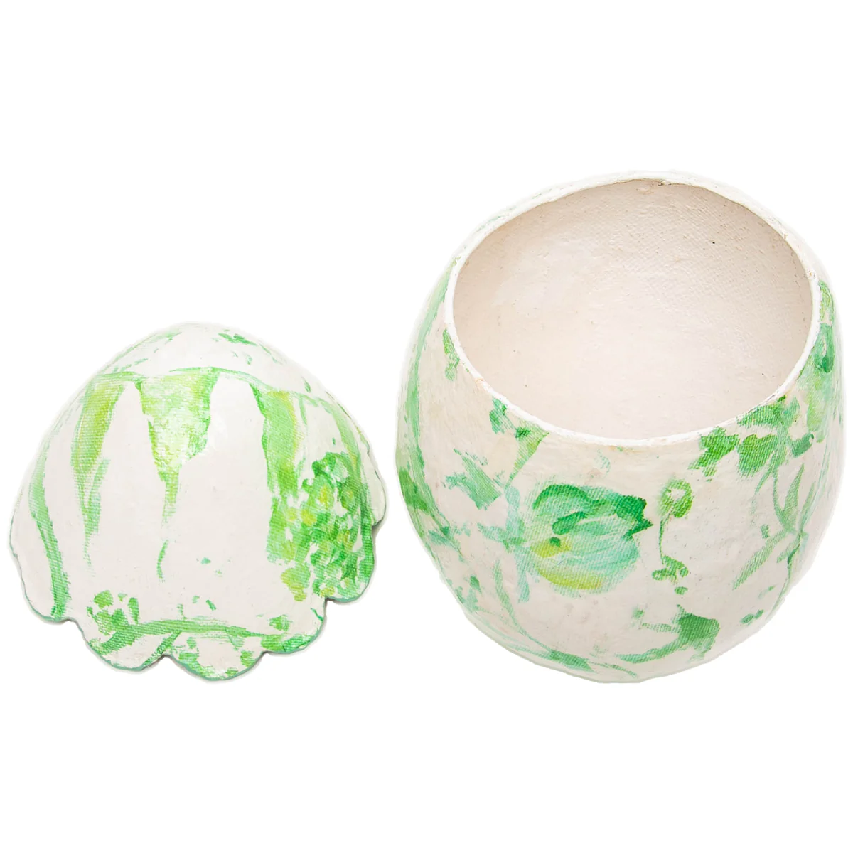 The Round Top Collection Chinoiserie Green Scallop Egg - Image 2