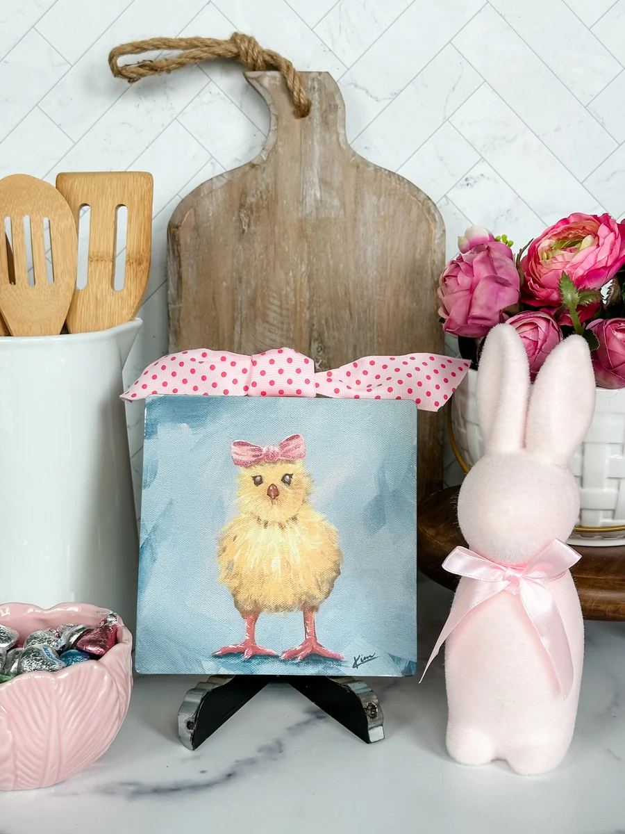 The Round Top Collection Mini Pink Bow Chick - Image 3
