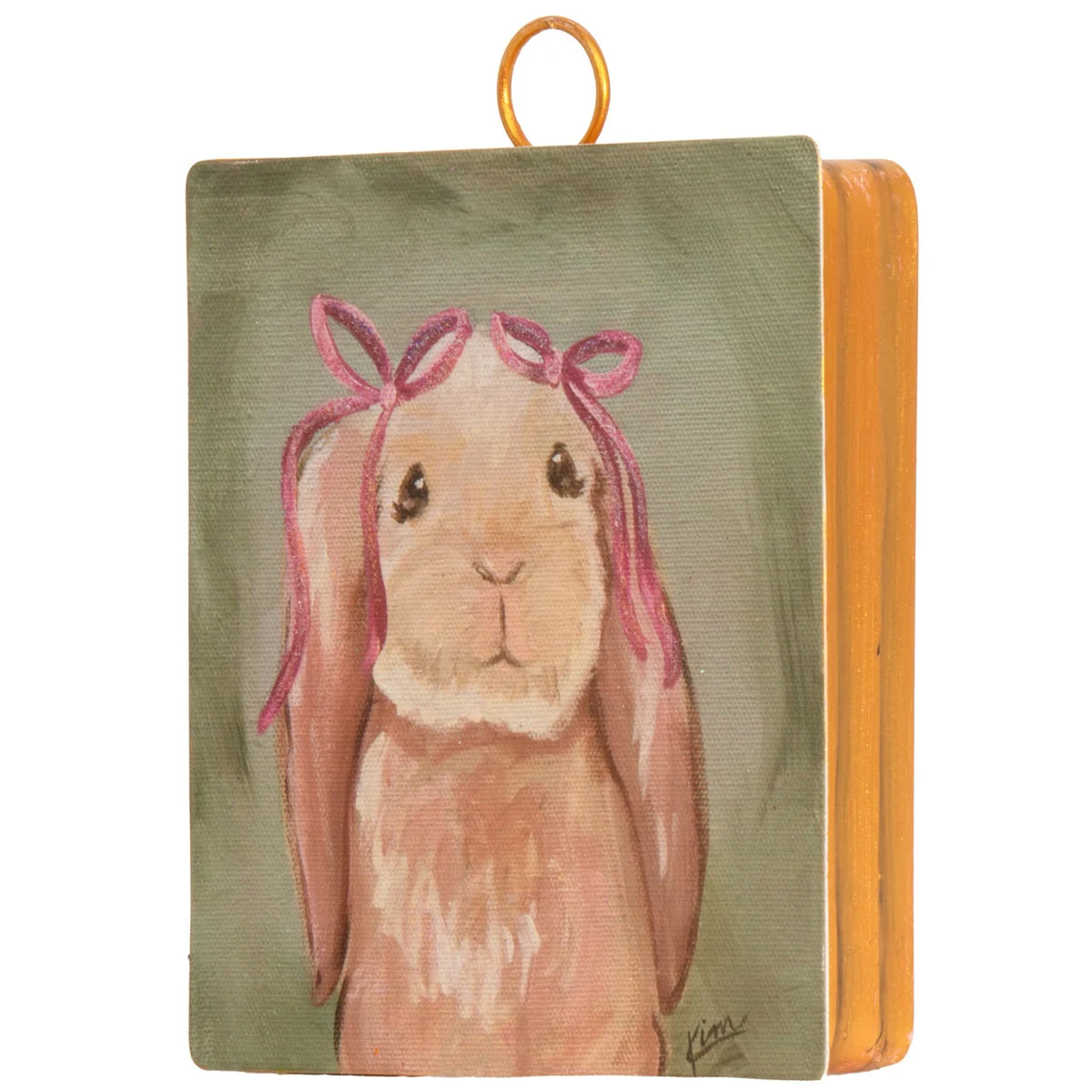 The Round Top Collection Mini Pink Bow Lop Bunny - Image 2