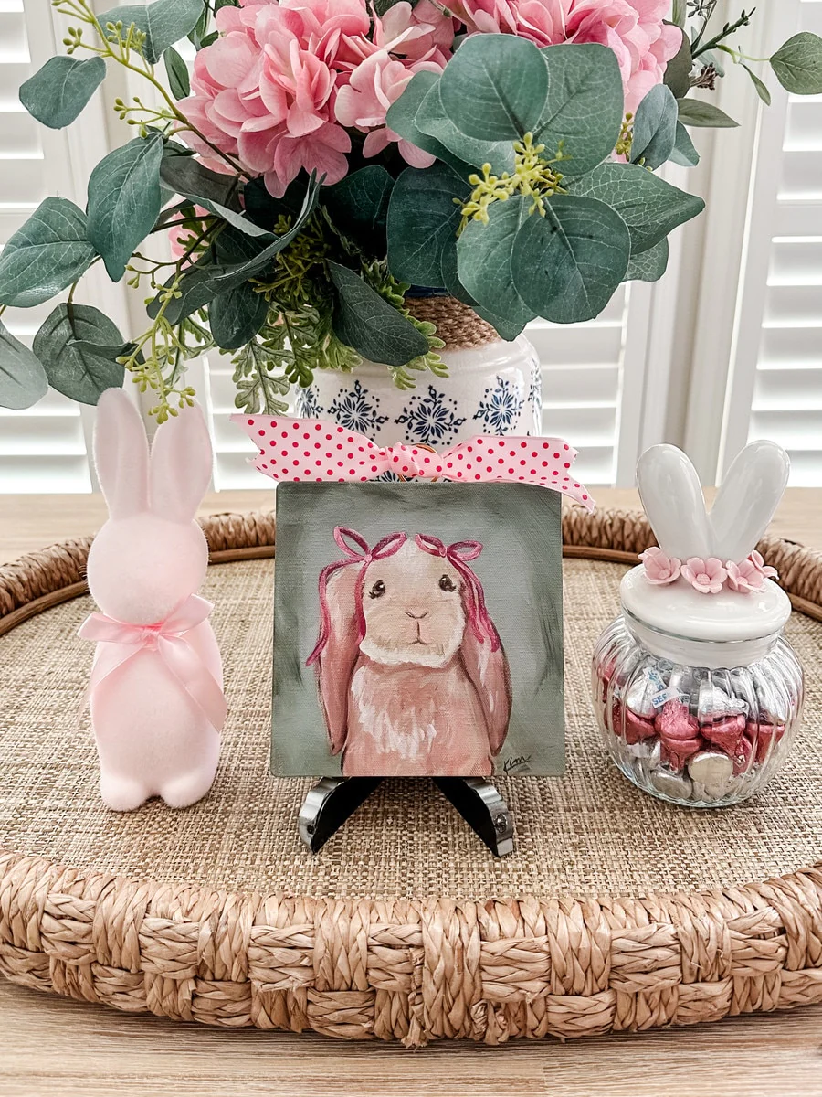 The Round Top Collection Mini Pink Bow Lop Bunny - Image 3