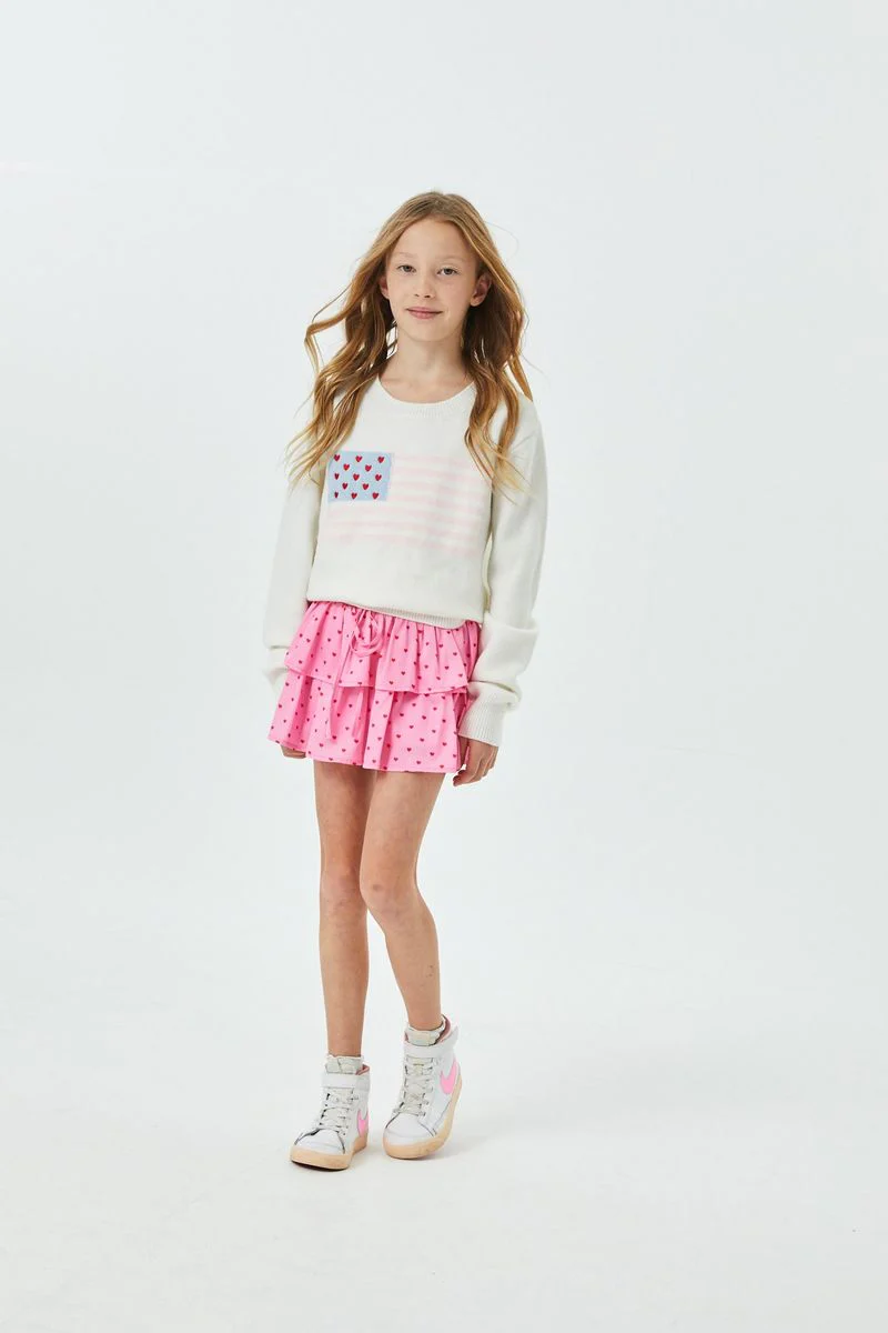 Tiegan White American Flag Sweater Tween - Image 5