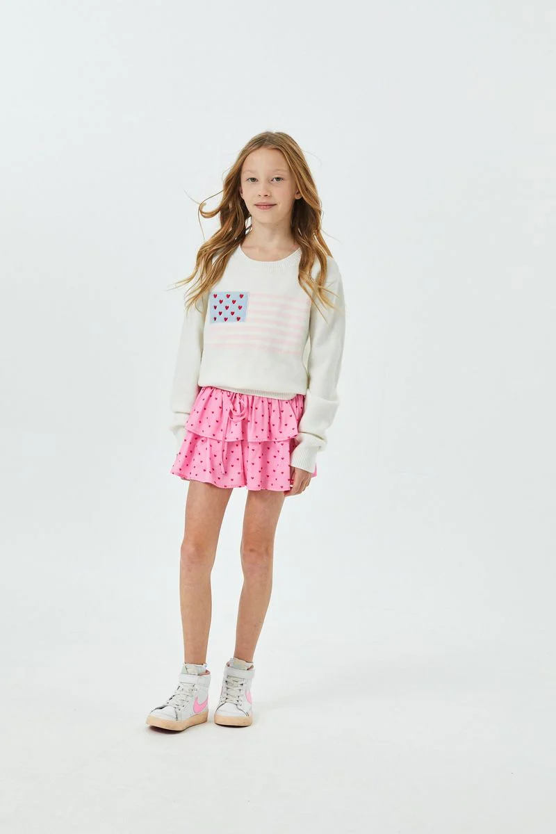 Tiegan White American Flag Sweater Tween - Image 6