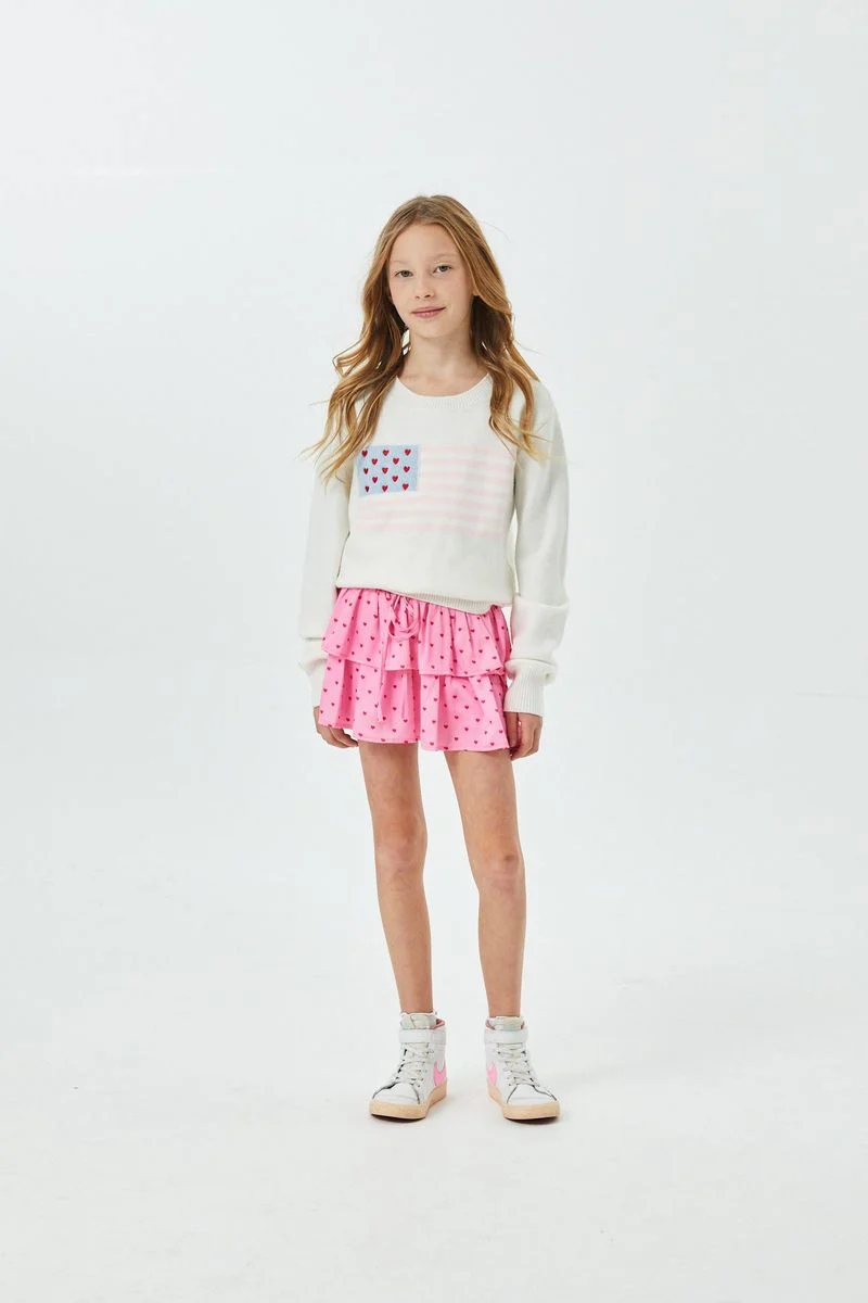 Tiegan White American Flag Sweater Tween - Image 7