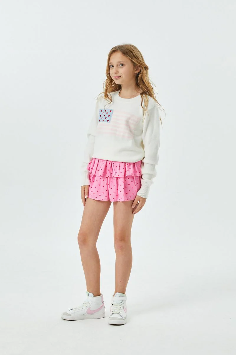 Tiegan White American Flag Sweater Tween - Image 8
