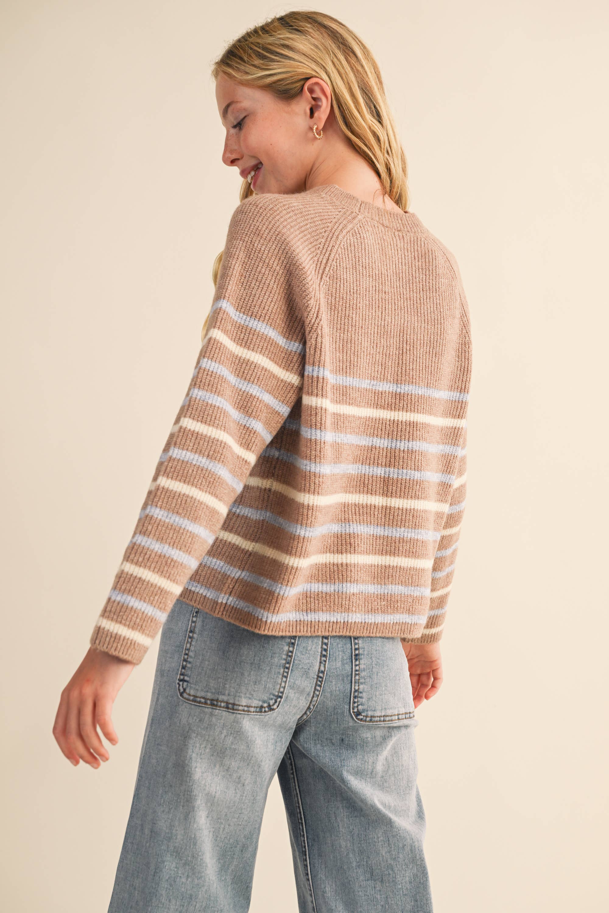 FINAL SALE TWEEN GIRLS KIDS WIDE TUNIC PULL OVER SWEATER - Image 5