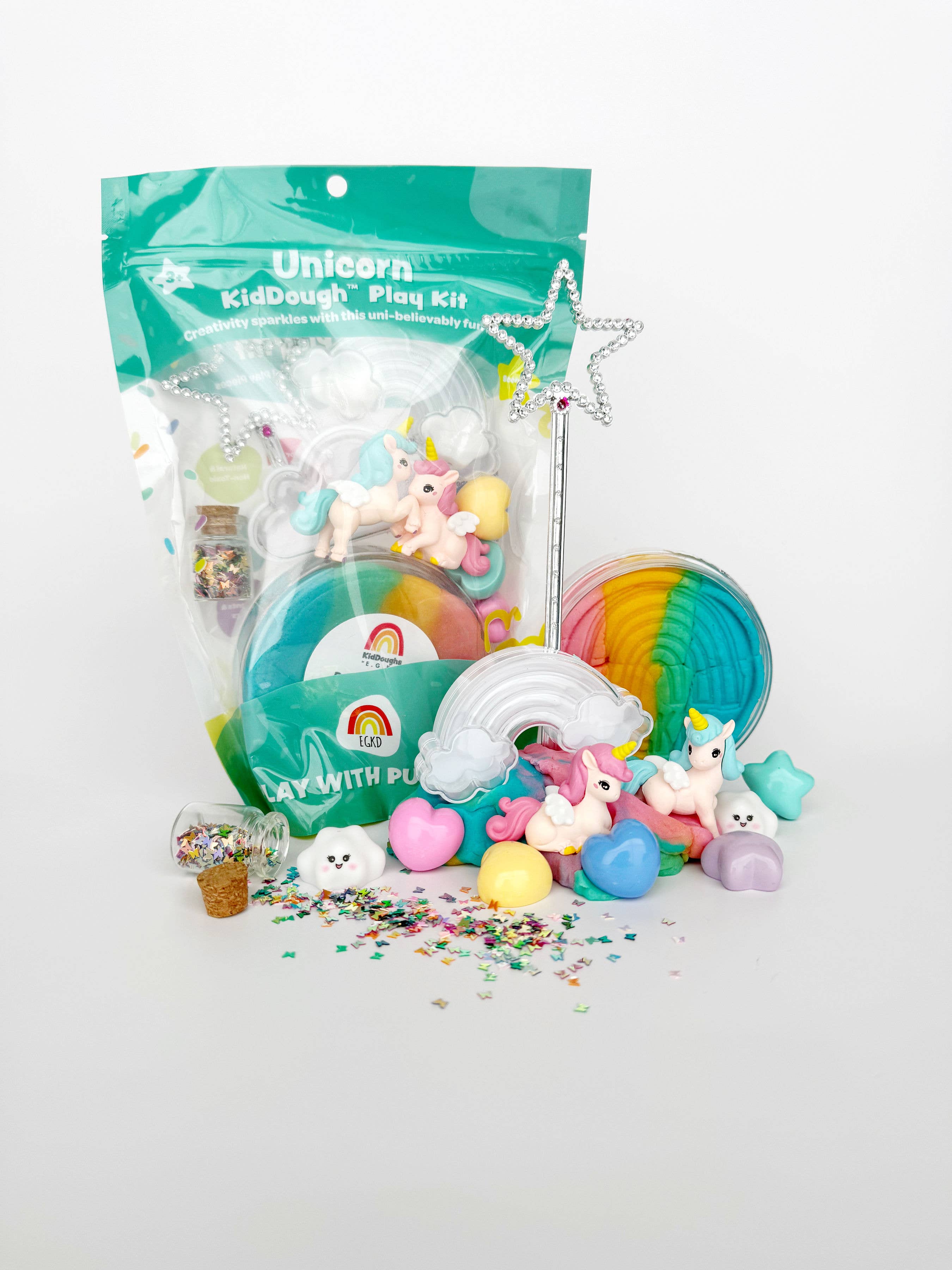 Unicorn (Rainbow Sherbet) KidDough Play Kit - Image 4