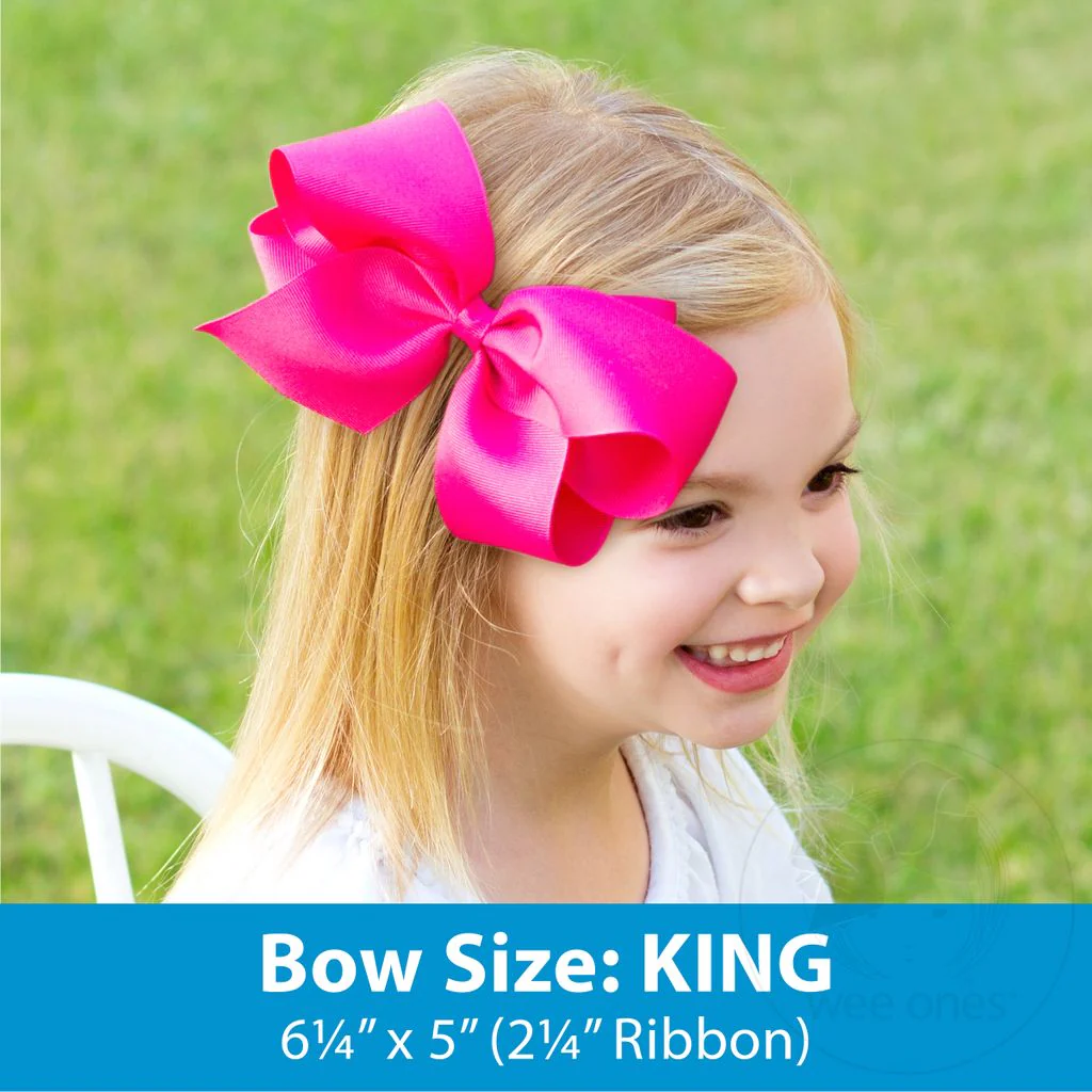 Wee Ones Embroidered Grosgrain Hair Bow - Image 10