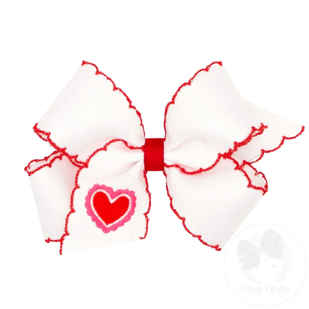 Wee Ones Embroidered Grosgrain Hair Bow - Image 12