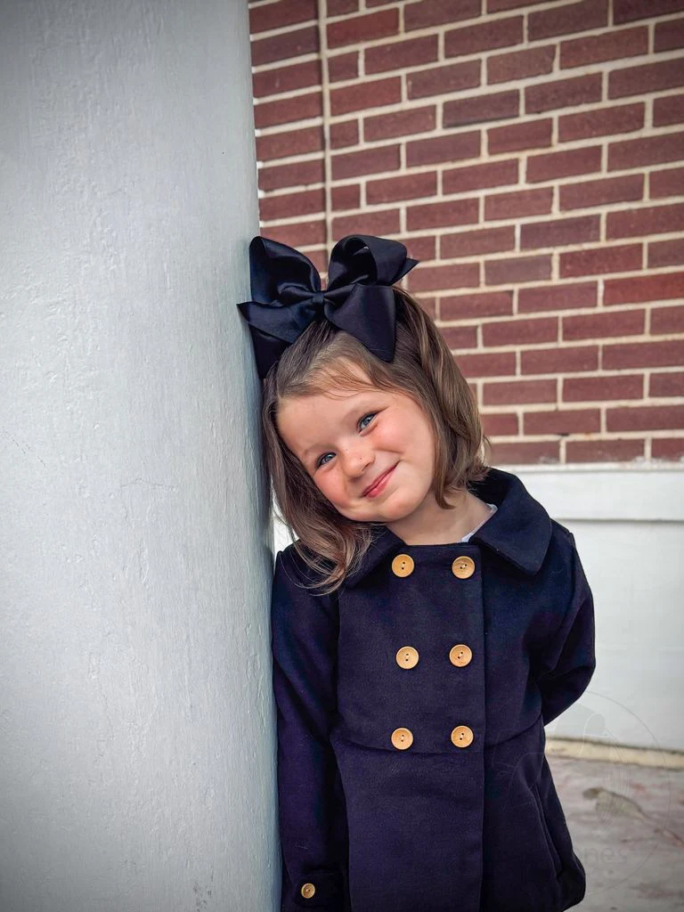 Wee Ones King Crepe Satin with Grosgrain Underlay Hair Bow Red - Image 4