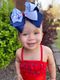 Wee Ones Medium FIREWORK Patriotic Embroidery on Moonstitch Edge Hair Bow - Image 5