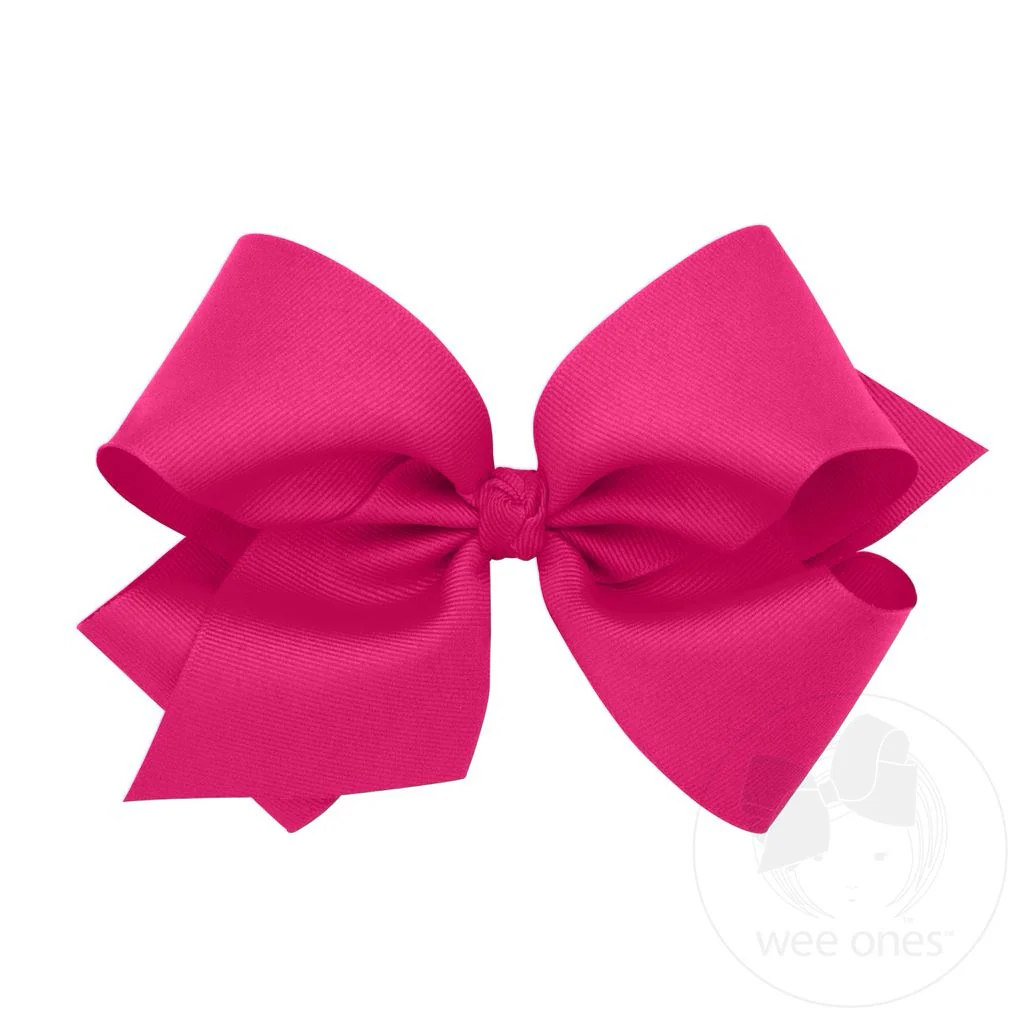 Wee Ones Medium Classic Grosgrain Hair Bow MANY COLORS - Image 17
