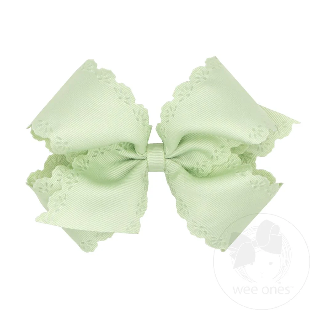 Wee Ones Medium Classic Grosgrain Hair Bow MANY COLORS - Image 25