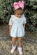 Wee Ones White/Lilac King  Moonstitch Grosgrain Hair Bow with Contrasting Wrap - Image 6