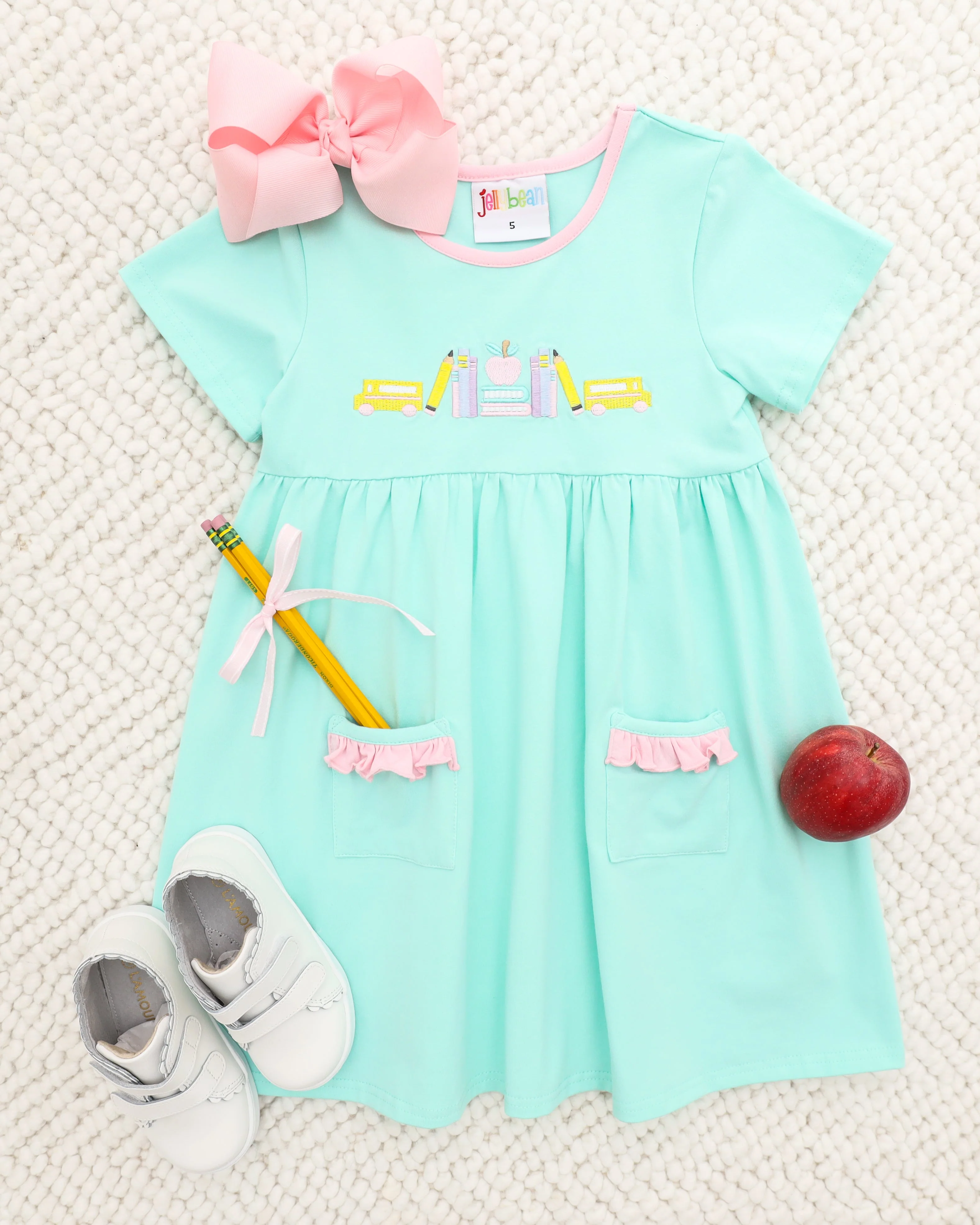 Wheels on the Bus Dress  by Jellybean Smock Candy - Image 5