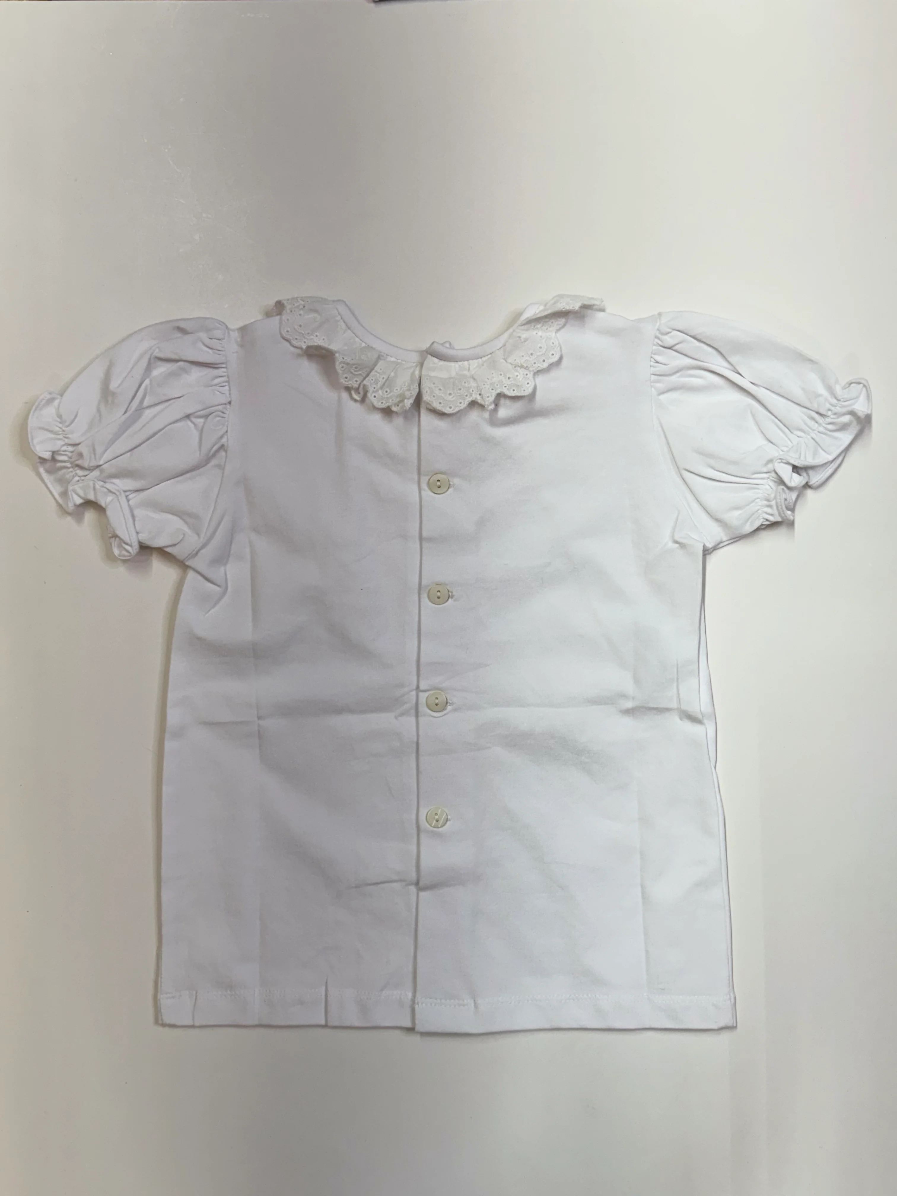 White Blouse Knit Collar - Image 2