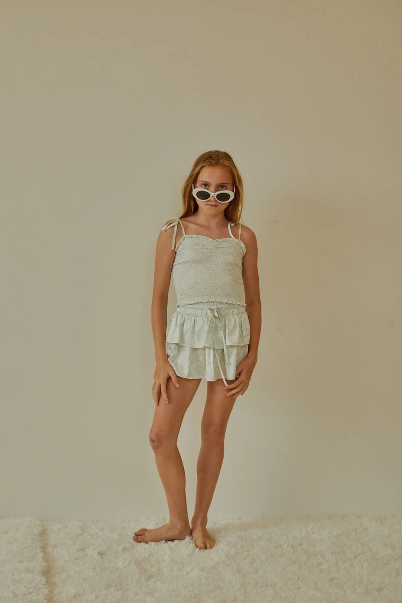 Willow Garden Rose Yellow Satin Skort - Image 3
