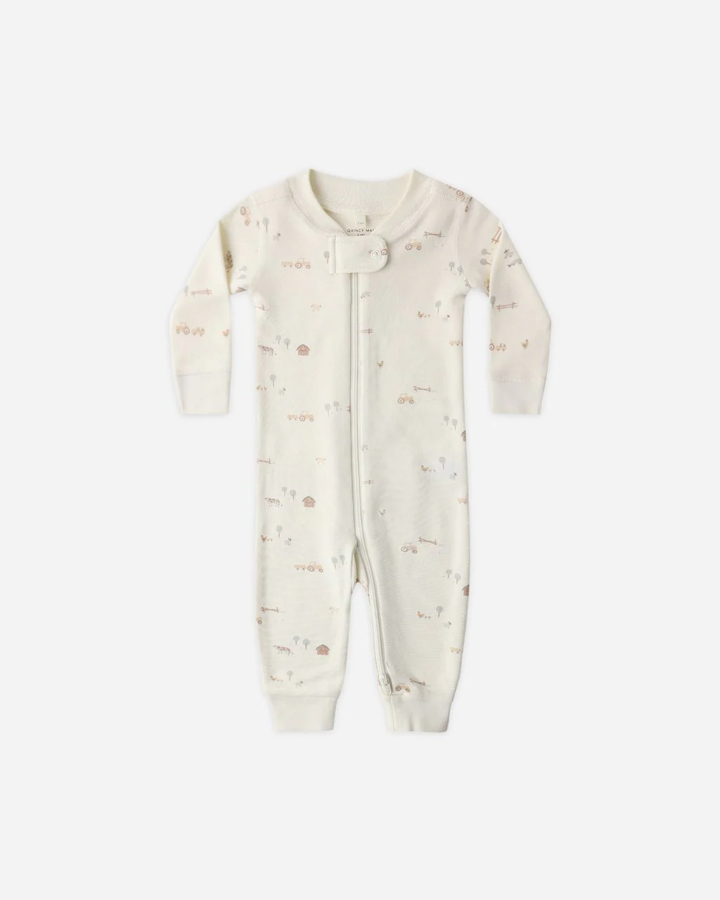 Quincy Mae Zip Longsleeve Sleeper || Farm - Image 2