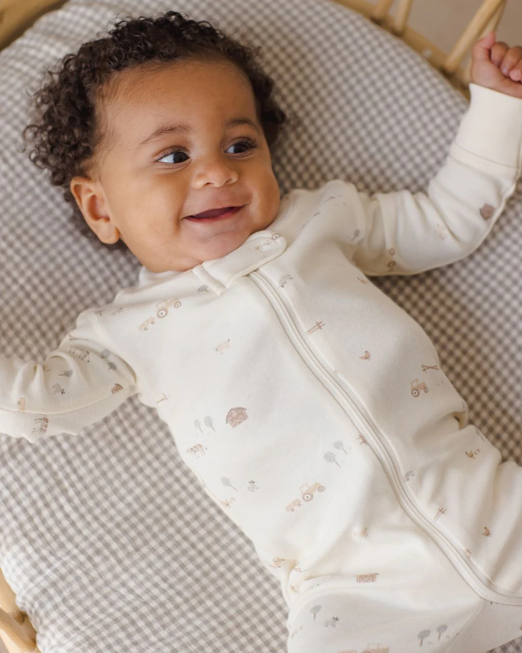 Quincy Mae Zip Longsleeve Sleeper || Farm - Image 5