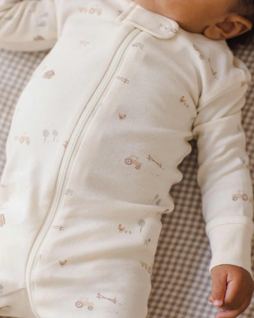 Quincy Mae Zip Longsleeve Sleeper || Farm - Image 6